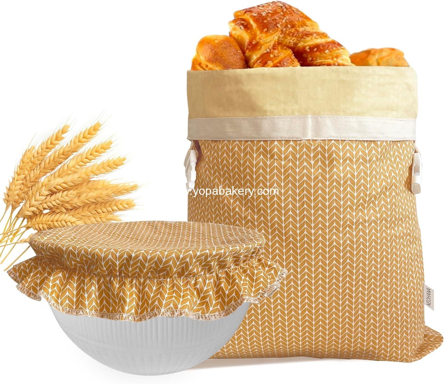 OEM Beeswax Bread Bags with Cotton Bowl Covers Reusable Freezer Storage for Homemade Sourdough Baking Set Manufacturer