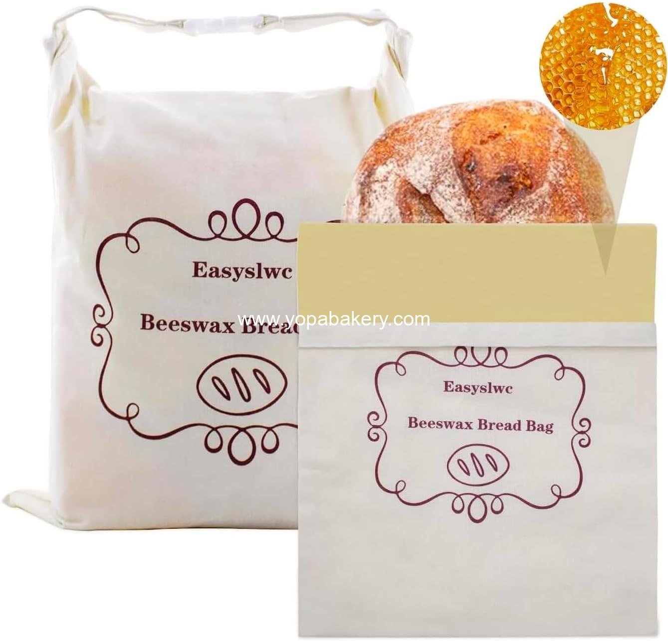 OEM 2 Pack XL Bread Bags for Homemade Sourdough – Natural Cotton Beeswax Loaf Storage, Reusable and Freezer Safe for Fresh Bread – Baking Supplies Factory