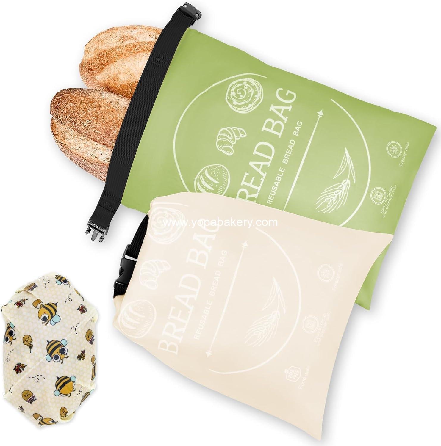 OEM Reusable Bread Bags with Beeswax Wrap - Zippered Large Food Storage Bags for Sourdough 2-Pack | Keep Bread Fresh, Freezer-Safe, Eco-Friendly Factory