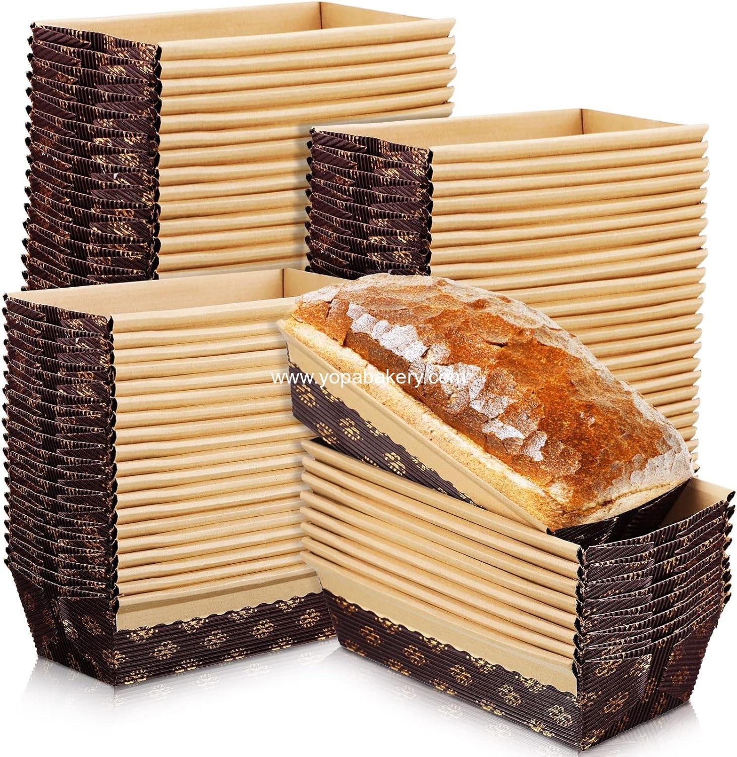 Wholesale 100-Piece Disposable Paper Loaf Pans for Baking - 6 x 2.6 x 2 Inch Rectangle Mold for Cakes and Bread Display, Factory