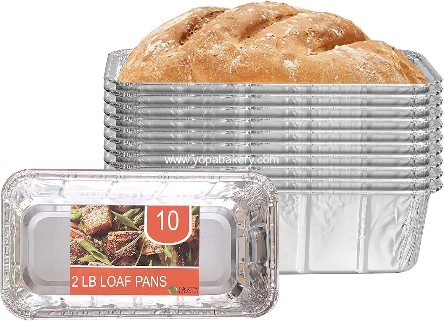 Wholesale 2 Lb Aluminum Loaf Pans - 10 Pack, 8.5