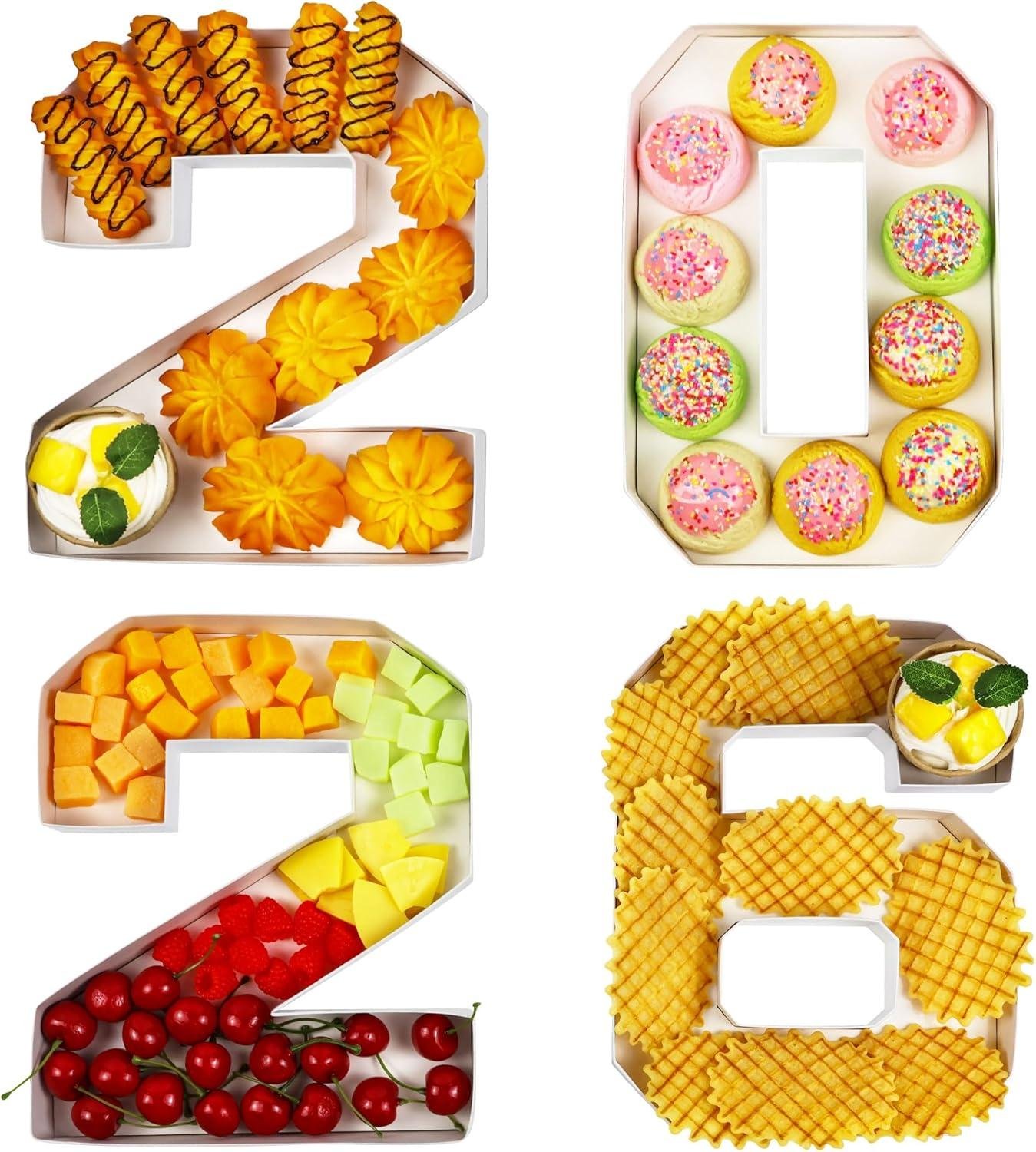 Wholesale 2026 Cardboard Numbers, 4 Pack, 10.25 Inch Fillable for Graduation Parties, Charcuterie Tray, Candy Display Box - Cardboard Decor, Factory