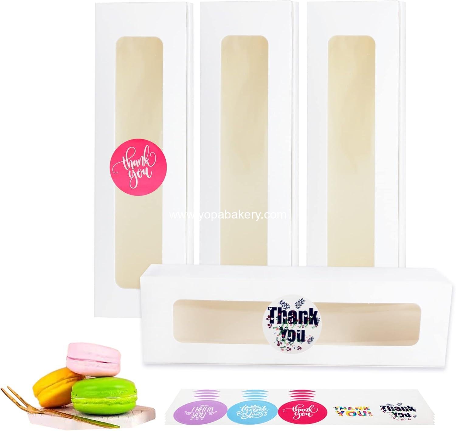 Wholesale 30 Pack Macaron Boxes with Window White Pastry for 6 Bakery French Cocoa Truffle Wedding Gift Dessert Cookies Treat Delivery Box Factory