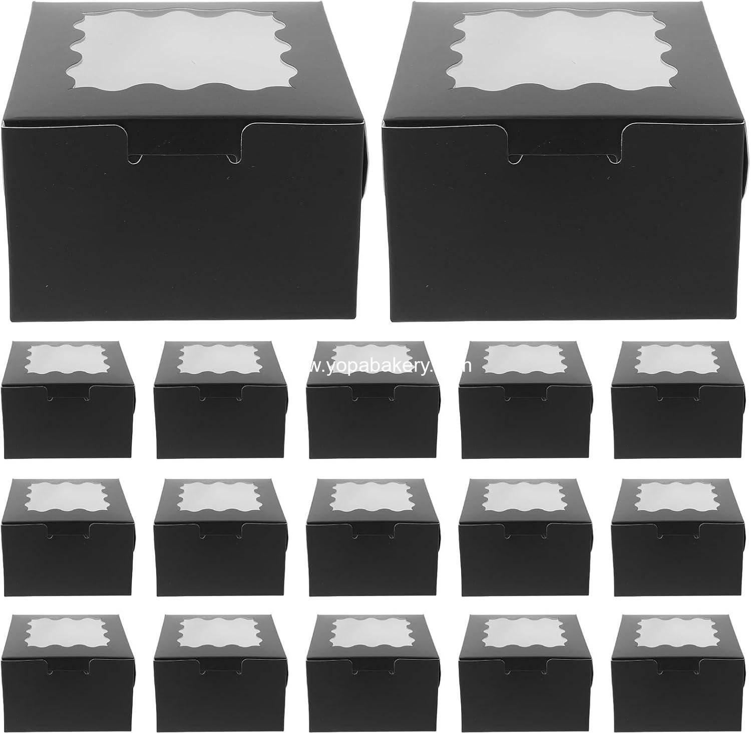 Wholesale 30pcs Cookie Boxes with Window - Ideal Packaging for Cookies, Cupcakes, Donuts & Pastries - Perfect for Christmas and New Year Treats, 4x4x2.7 - Factory