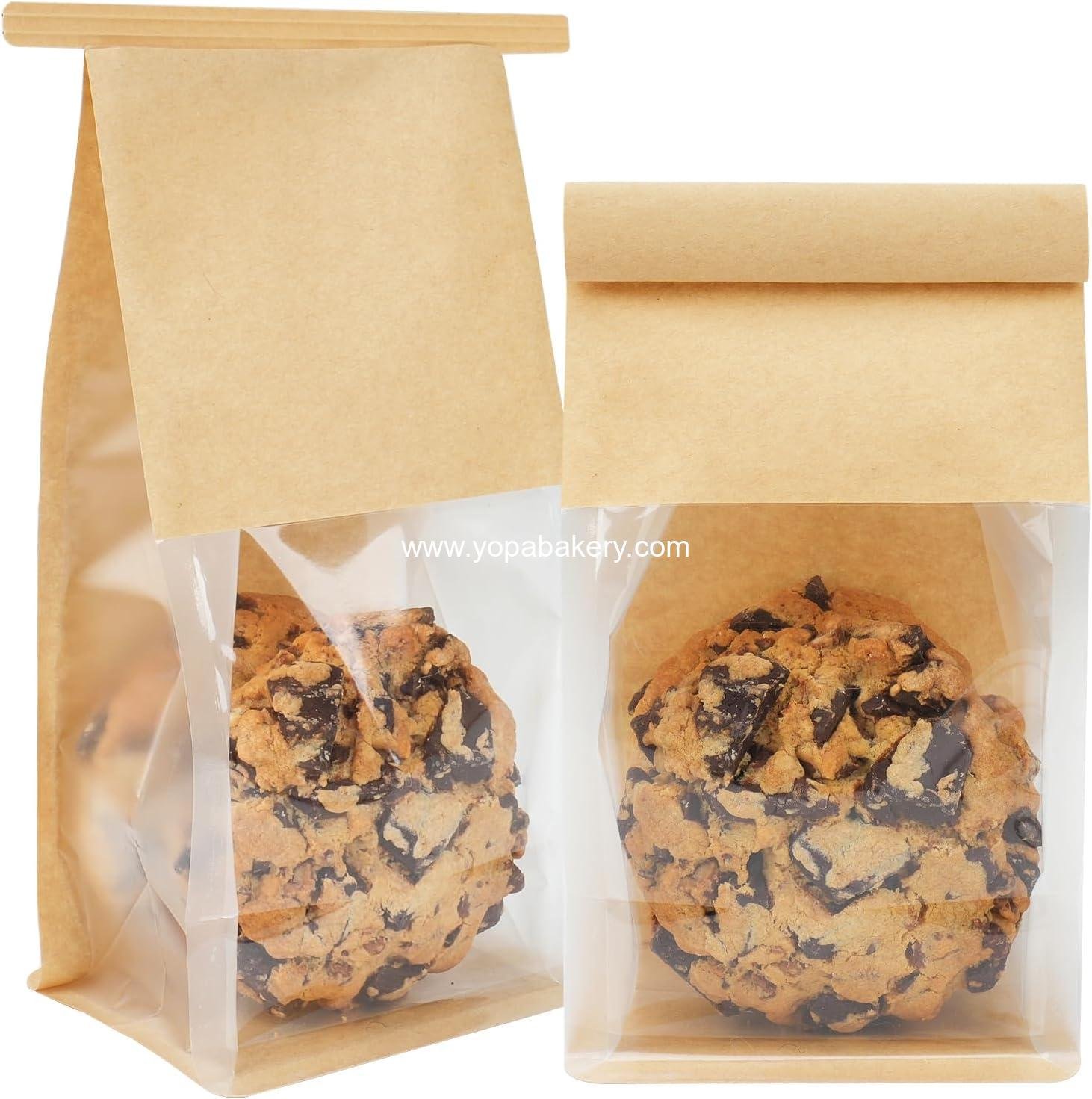 Wholesale 50 Pack Cookie Packaging Bags, 3.9x3.1x8.2 Inches Resealable Bakery Bags with Window and Tin Tie for Baked Goods and Gifts - Factory Wholesale 50 Pack Cookie Packaging Bags, 3.9x3.1x8.2 Inches Resealable Bakery Bags with Window and Tin Tie for Baked Goods and Gifts - Factory