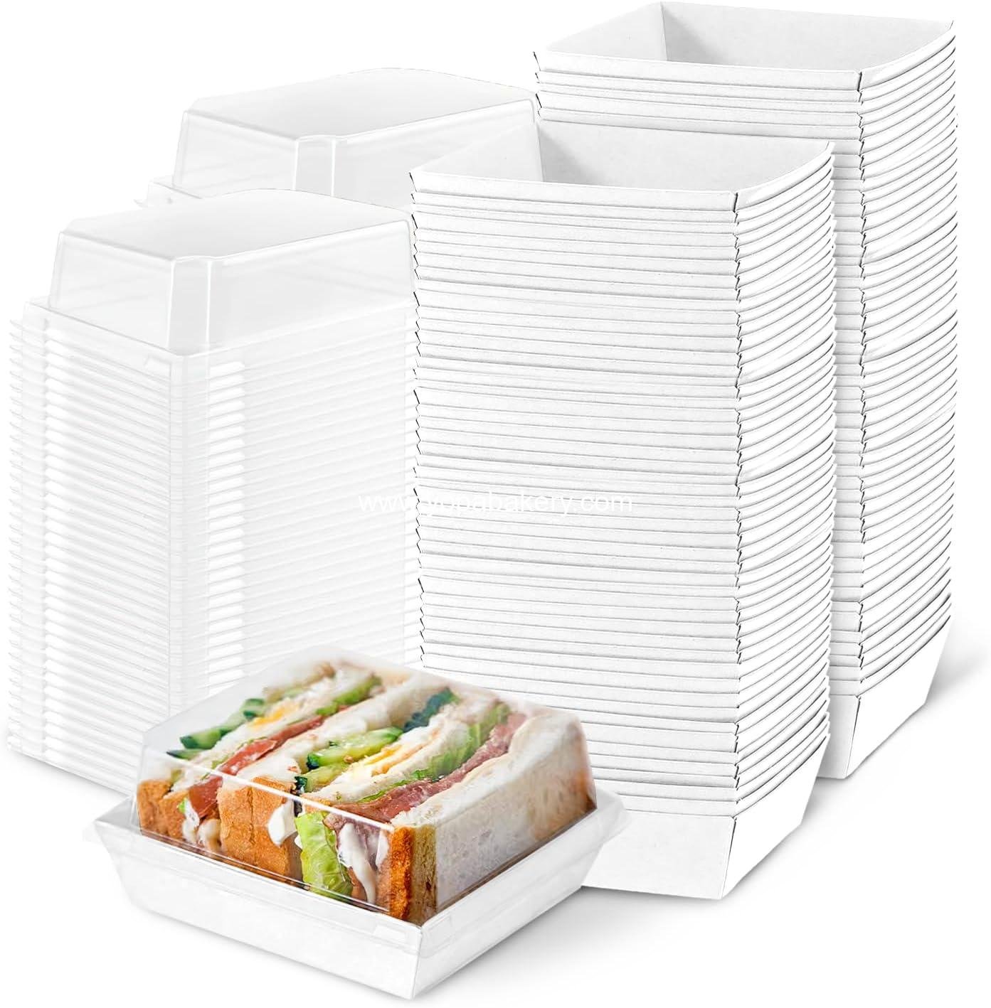 Wholesale 50 Pack Plastic Charcuterie Boxes with Clear Lids, 4