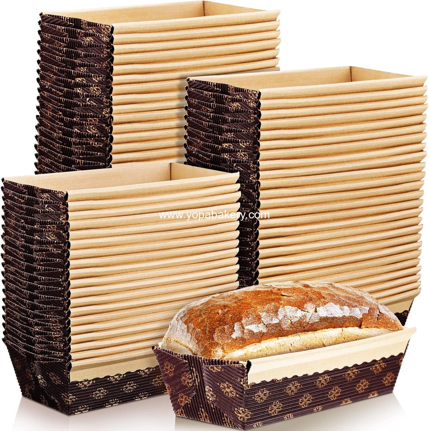 Wholesale 50 Pcs Mini Kraft Paper Loaf Pans - Disposable Baking Molds for Cake and Bread | Microwave, Oven, and Freezer Safe | Perfect for Homemade Gifts | 6 x 2.6 x 2 Inch | Factory