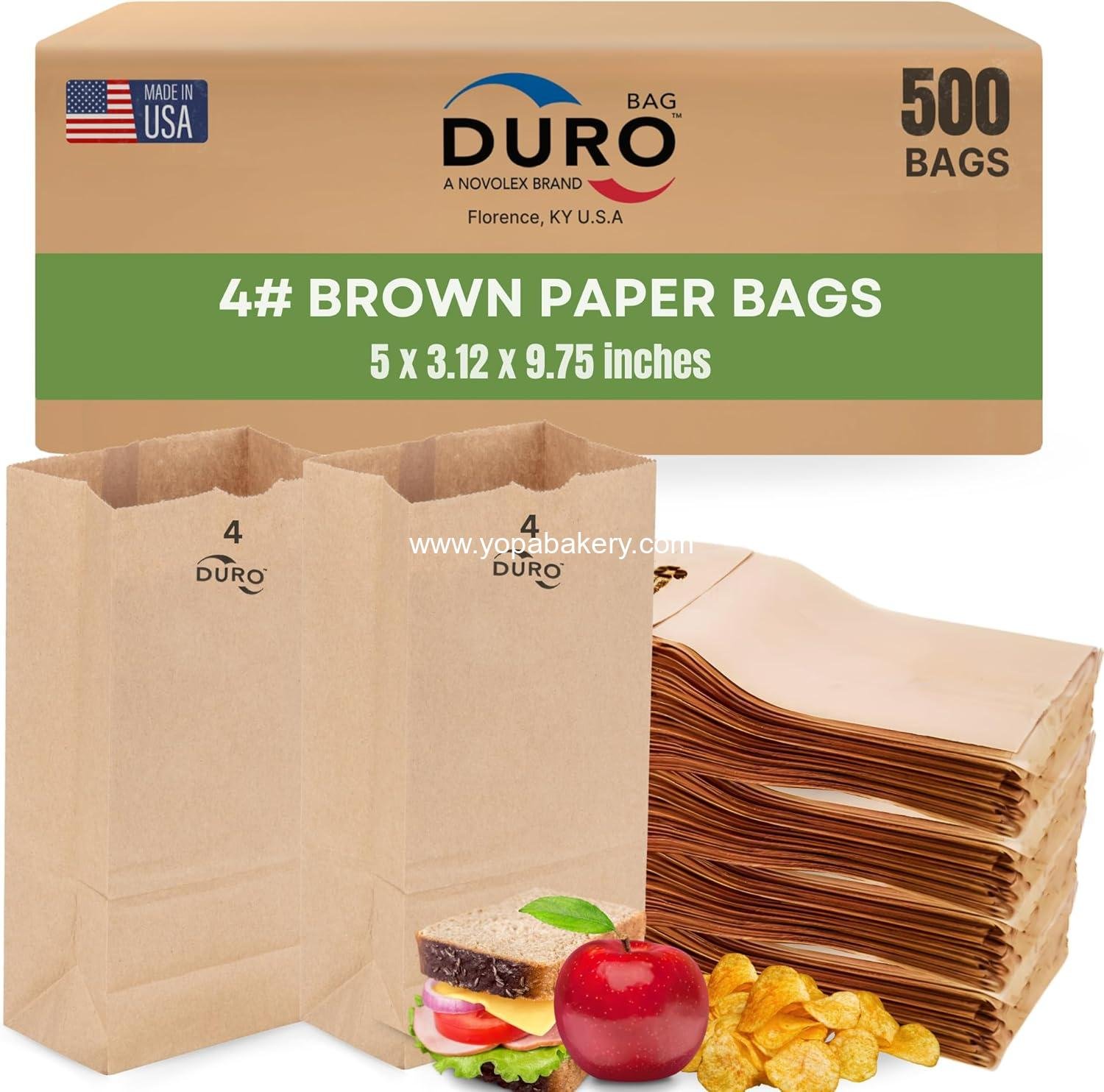 Wholesale 500 Count 4# Brown Paper Lunch Bags 5x3.12x9.75 Inches Recycled Kraft Disposable SOS for Sandwiches Candy Treats Popcorn Snacks Bread Cookies Factory Wholesale 500 Count 4# Brown Paper Lunch Bags 5x3.12x9.75 Inches Recycled Kraft Disposable SOS for Sandwiches Candy Treats Popcorn Snacks Bread Cookies Factory