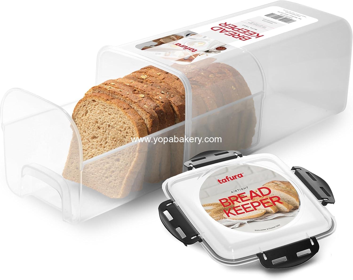 Wholesale Airtight Plastic Bread Storage Container with Tray, Loaf Keeper for Homemade Bread, BPA Free - Factory