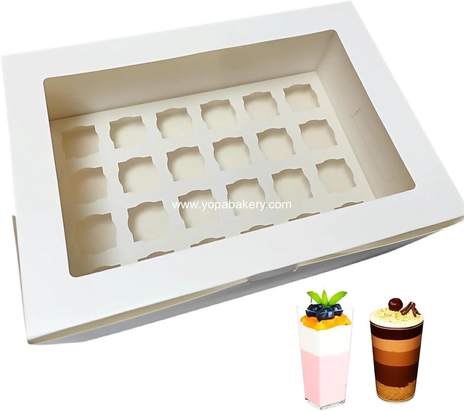Wholesale Dessert Shooter Boxes, 6-Pack, Holds 24 Count 3 oz Dessert Shooters Food-Grade Containers Factory