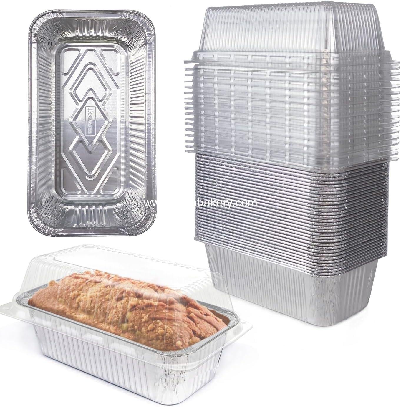 Wholesale Disposable Loaf Pans with Lids Bakeware Set, 30 Pack, 2lb, 8.5x4.5 Heavy Duty Aluminum Foil Bread Pans, Perfect for Bakery & Homemade Bread Factory