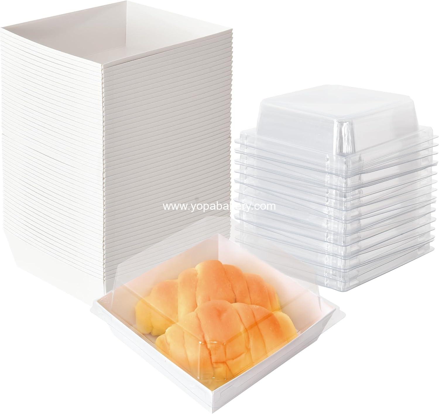 Wholesale Disposable Mini Charcuterie Boxes with Clear Lids, 4-Inch To Go Food Containers for Desserts, Sandwiches, Cookies, and Cake Slices, 50 Pack (White) - Factory Wholesale Disposable Mini Charcuterie Boxes with Clear Lids, 4-Inch To Go Food Containers for Desserts, Sandwiches, Cookies, and Cake Slices, 50 Pack (White) - Factory