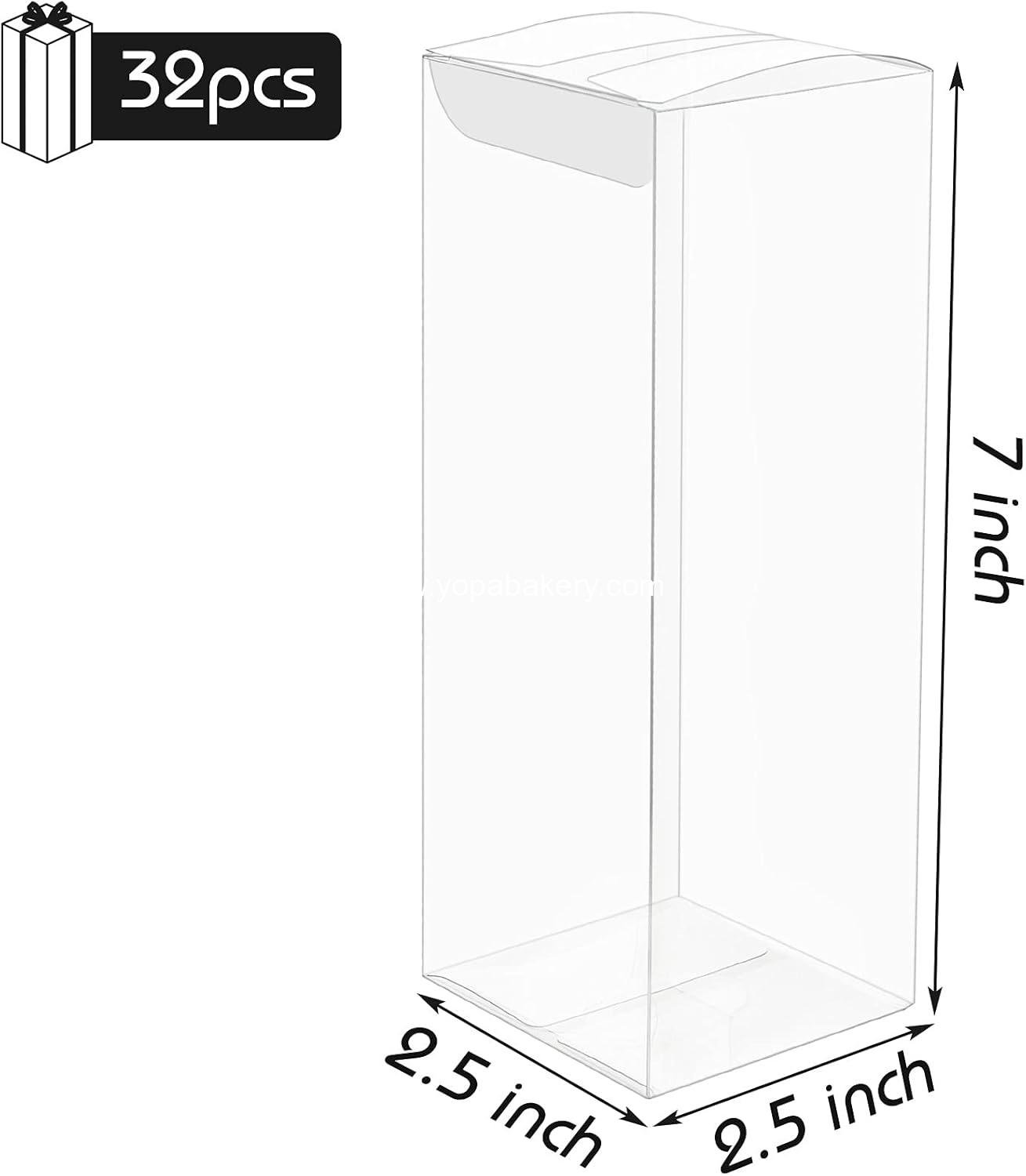 Wholesale Clear Treat Favor Boxes 2.5x2.5x7 Inches 32 Pack Wedding Baby Shower Party Factory Wholesale Clear Treat Favor Boxes 2.5x2.5x7 Inches 32 Pack Wedding Baby Shower Party Factory