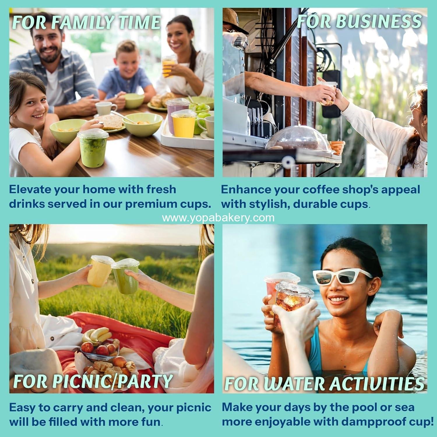 Wholesale 25-Pack 12oz BPA-Free Clear Plastic Cups with Strawless Sip Lids - Leakproof Disposable To-Go for Iced Coffee Smoothies Juice Kids Daily Use Gatherings Manufacturer