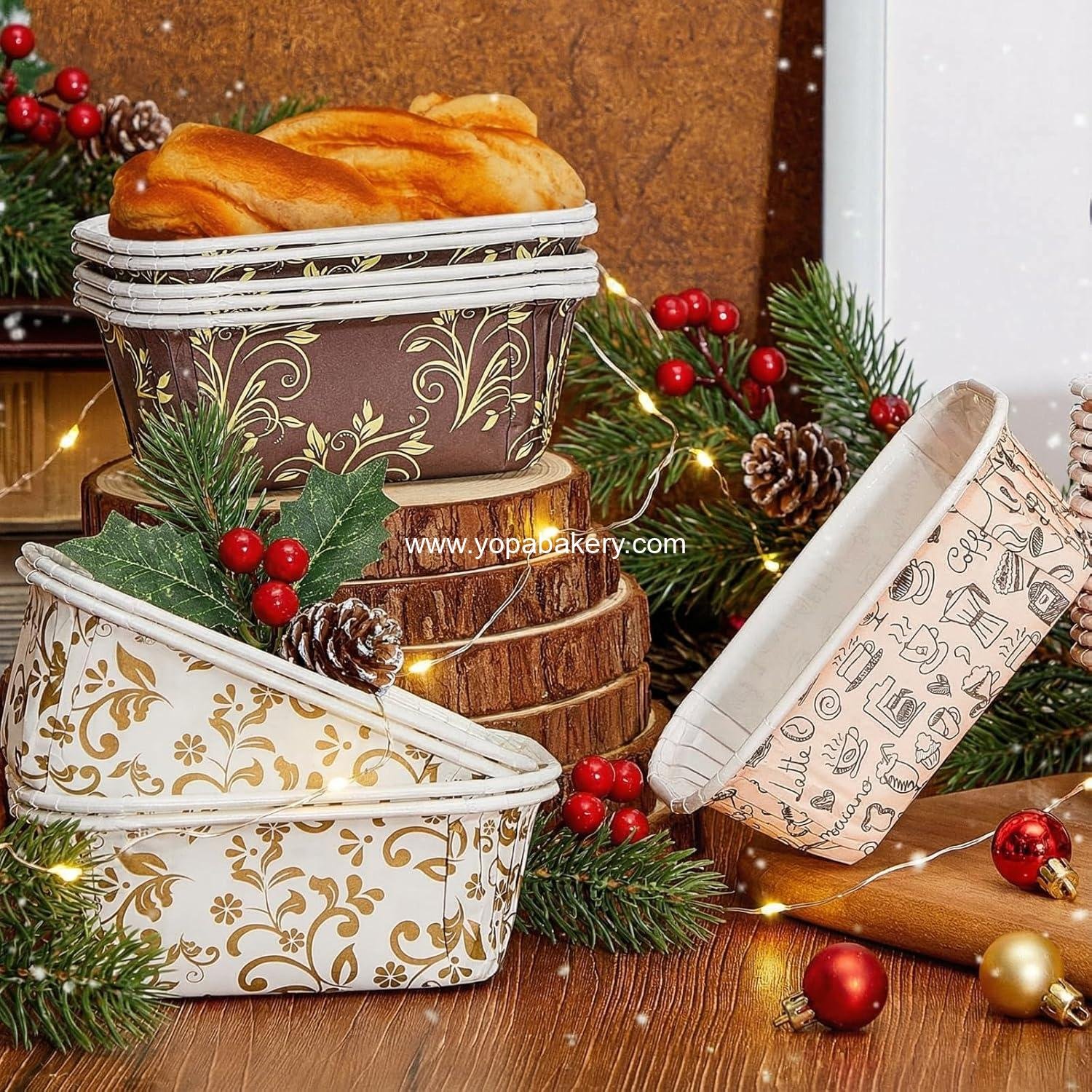 Wholesale 60 Pack 4.4x2.7x1.6 Inch Disposable Rectangle Paper Loaf Pans for Bread Cake Baking Microwave Oven Freezer Safe Manufacturer