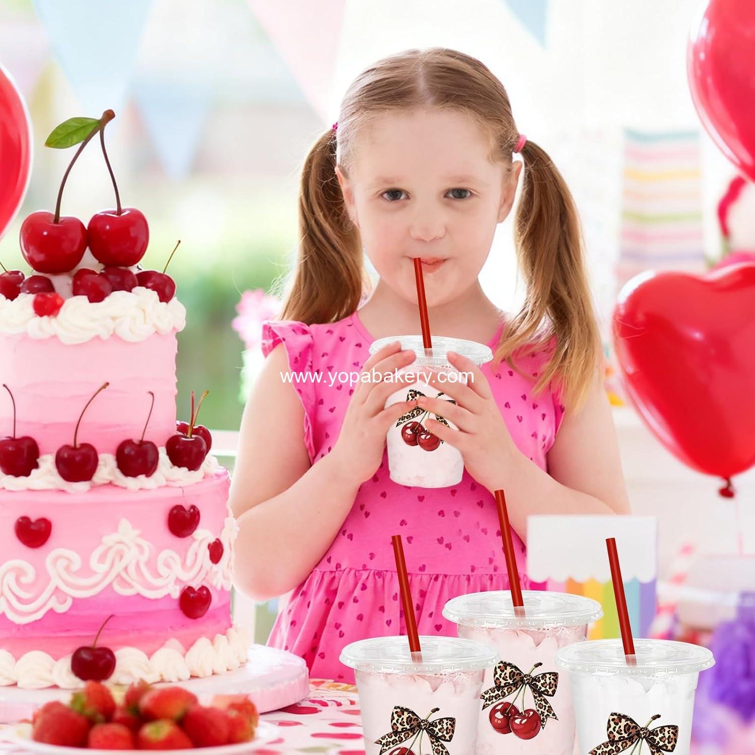 Wholesale 50pcs 12oz Leopard Cheetah Cherry Print Disposable Plastic Cups with Lids Straws for Bachelorette Party Girls Night Bridal Shower Factory Wholesale 50pcs 12oz Leopard Cheetah Cherry Print Disposable Plastic Cups with Lids Straws for Bachelorette Party Girls Night Bridal Shower Factory