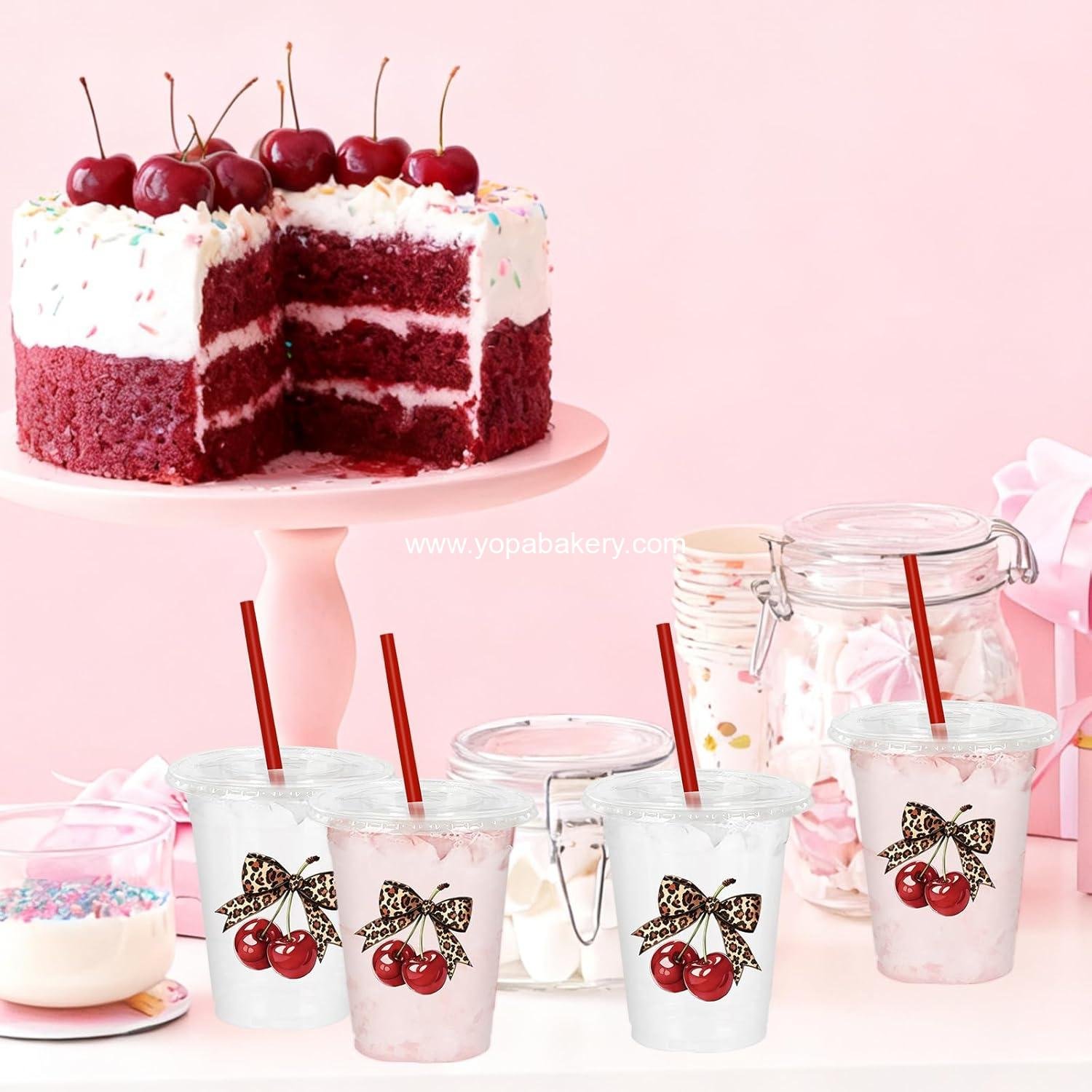 Wholesale 50pcs 12oz Leopard Cheetah Cherry Print Disposable Plastic Cups with Lids Straws for Bachelorette Party Girls Night Bridal Shower Factory Wholesale 50pcs 12oz Leopard Cheetah Cherry Print Disposable Plastic Cups with Lids Straws for Bachelorette Party Girls Night Bridal Shower Factory