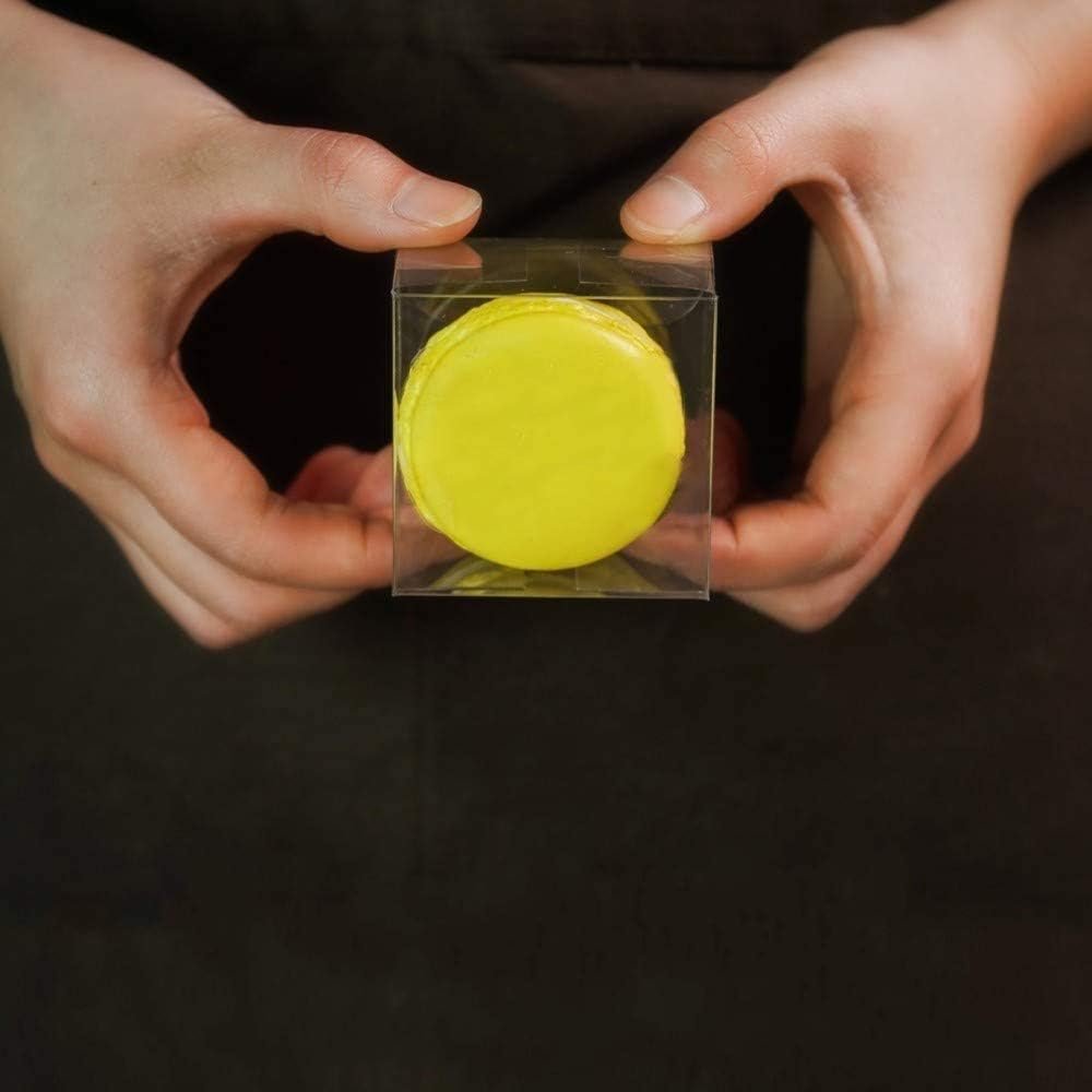 Wholesale 50 Pack 2x2x1.2 Inch Clear Plastic Single Macaron Boxes Party Favor Bakery Chocolate Covered Oreo Factory