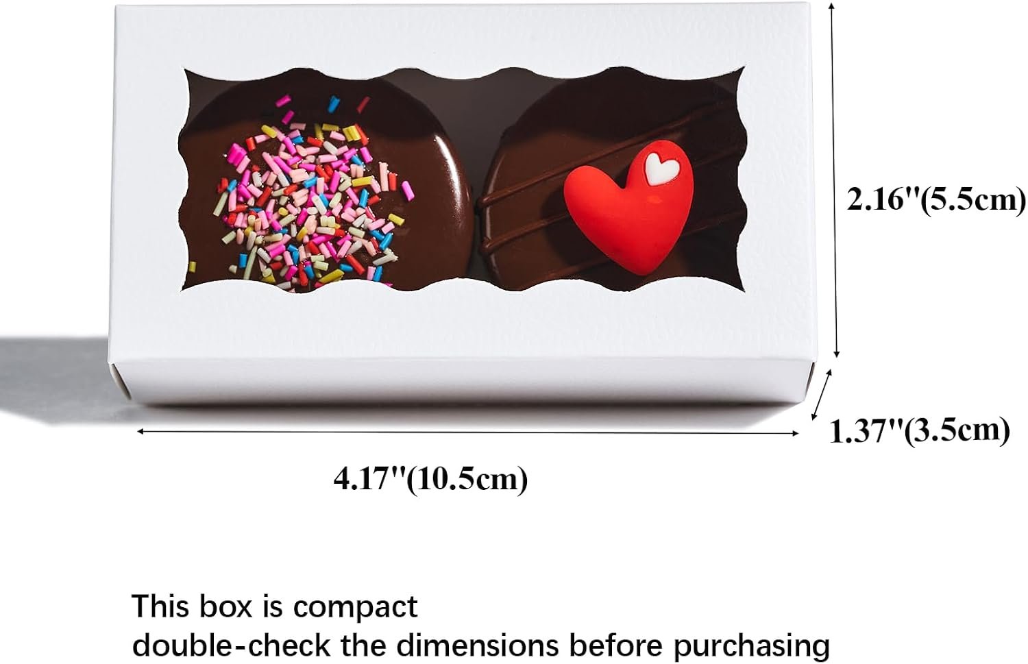 Wholesale Small White Treat Boxes 100 Pack with Window 4.17x2.16x1.37in Candy Chocolate Macaron Bakery for 2 Factory