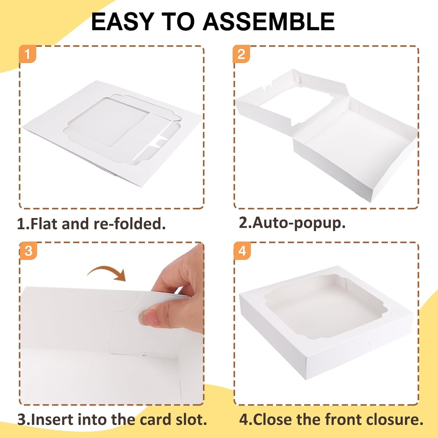 Wholesale 45pcs 10x10x2.5 Inch White Bakery Boxes with Window for Pies Cookies Pastries Muffins Donuts Factory