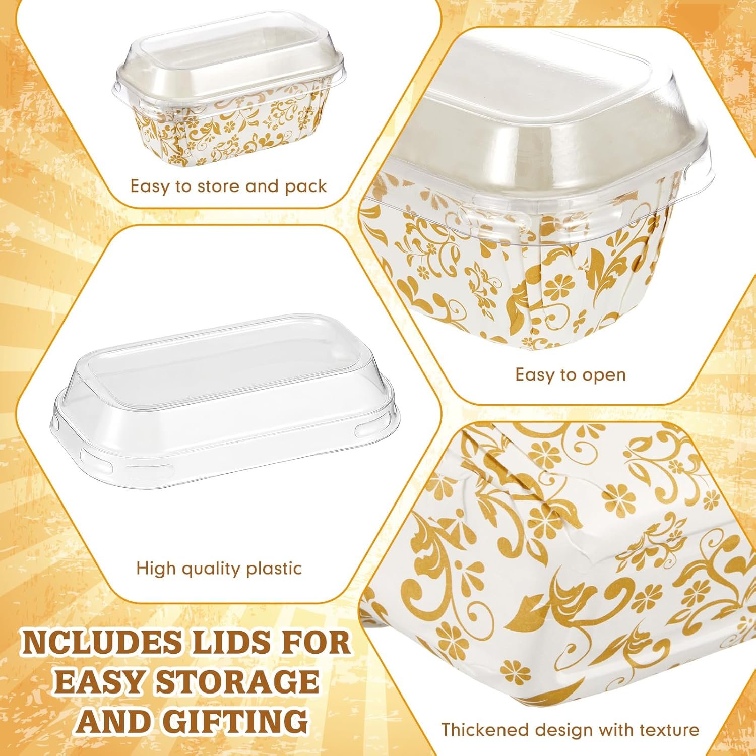 Wholesale 60 Pcs 3.1 x 1.5 x 1.5 Inch Mini Disposable Paper Kraft Loaf Pans with Lids for Cake Bread Oven Bakery Holiday Gifts Factory