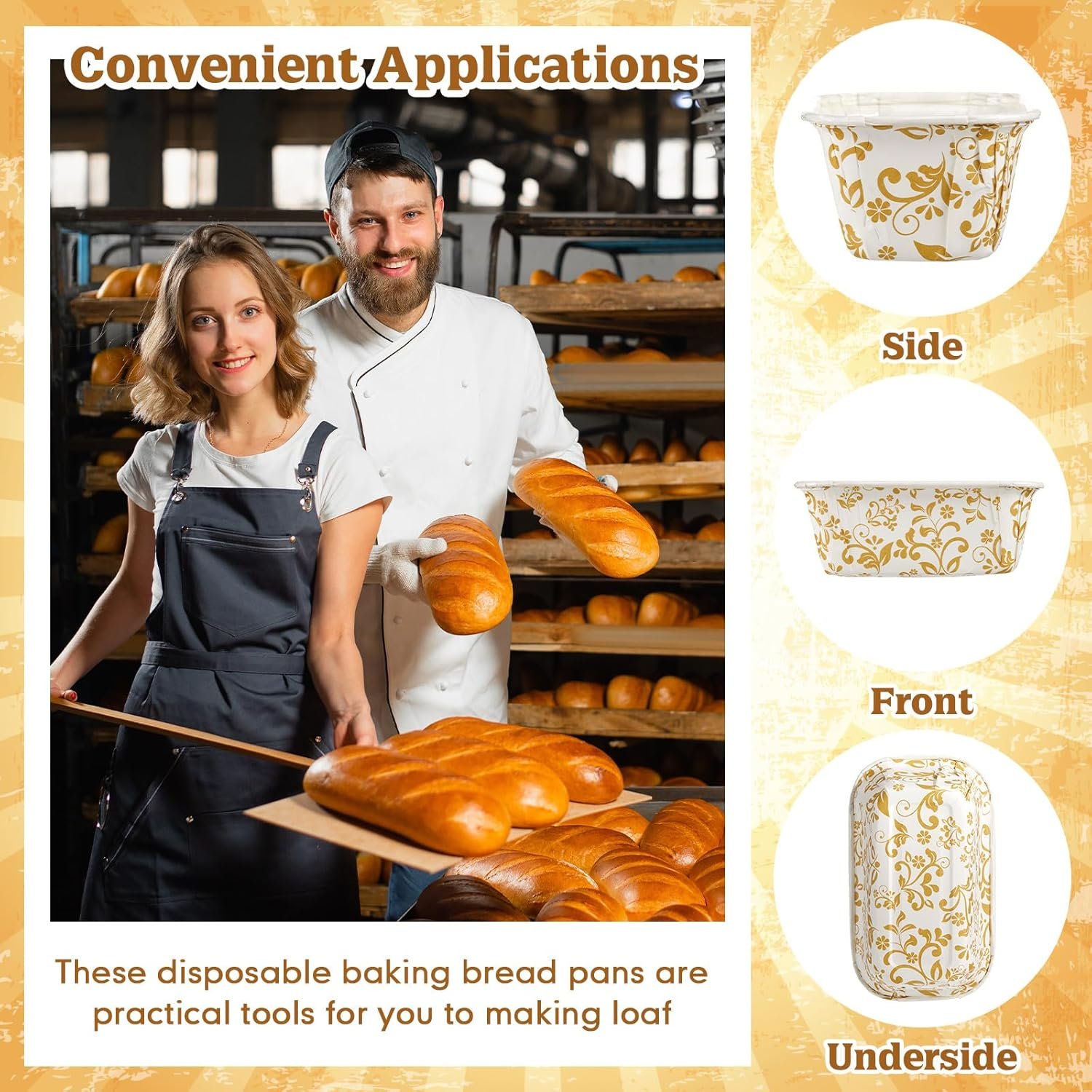 Wholesale 60 Pcs 3.1 x 1.5 x 1.5 Inch Mini Disposable Paper Kraft Loaf Pans with Lids for Cake Bread Oven Bakery Holiday Gifts Factory