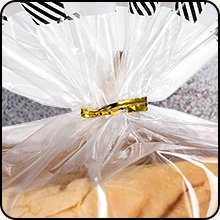 Wholesale 100 Pack Clear Plastic Bread Bags with Twist Ties Black Buffalo Plaid Design for Sourdough Cookies Rolls Bakery Home Bakers Gift Packaging Factory