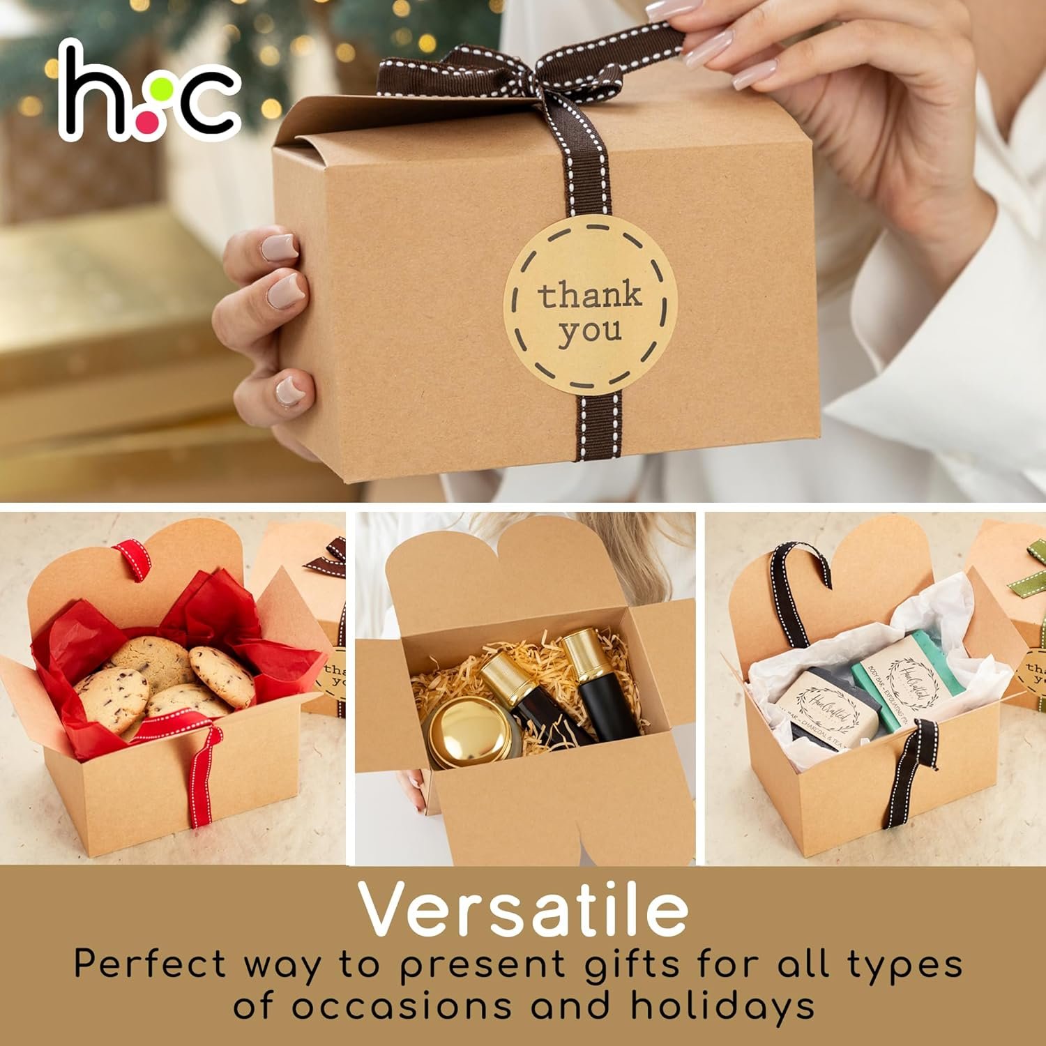 Wholesale 6.5” x 4” Brown Kraft Cookie Boxes with Ribbons Stickers (20 Pack) Small Cardboard Packaging for Gifts Baked Goods Candy Christmas Bakery Treats Empty Bulk Factory Wholesale 6.5” x 4” Brown Kraft Cookie Boxes with Ribbons Stickers (20 Pack) Small Cardboard Packaging for Gifts Baked Goods Candy Christmas Bakery Treats Empty Bulk Factory