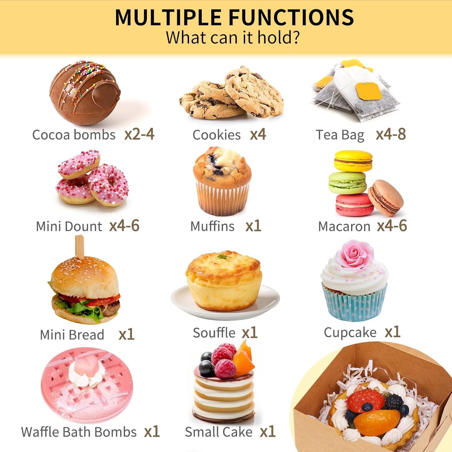 Wholesale 24pcs 4x4x2.5 Inch Brown Bakery Boxes with Window for Cookies Pastries Treats Desserts Factory