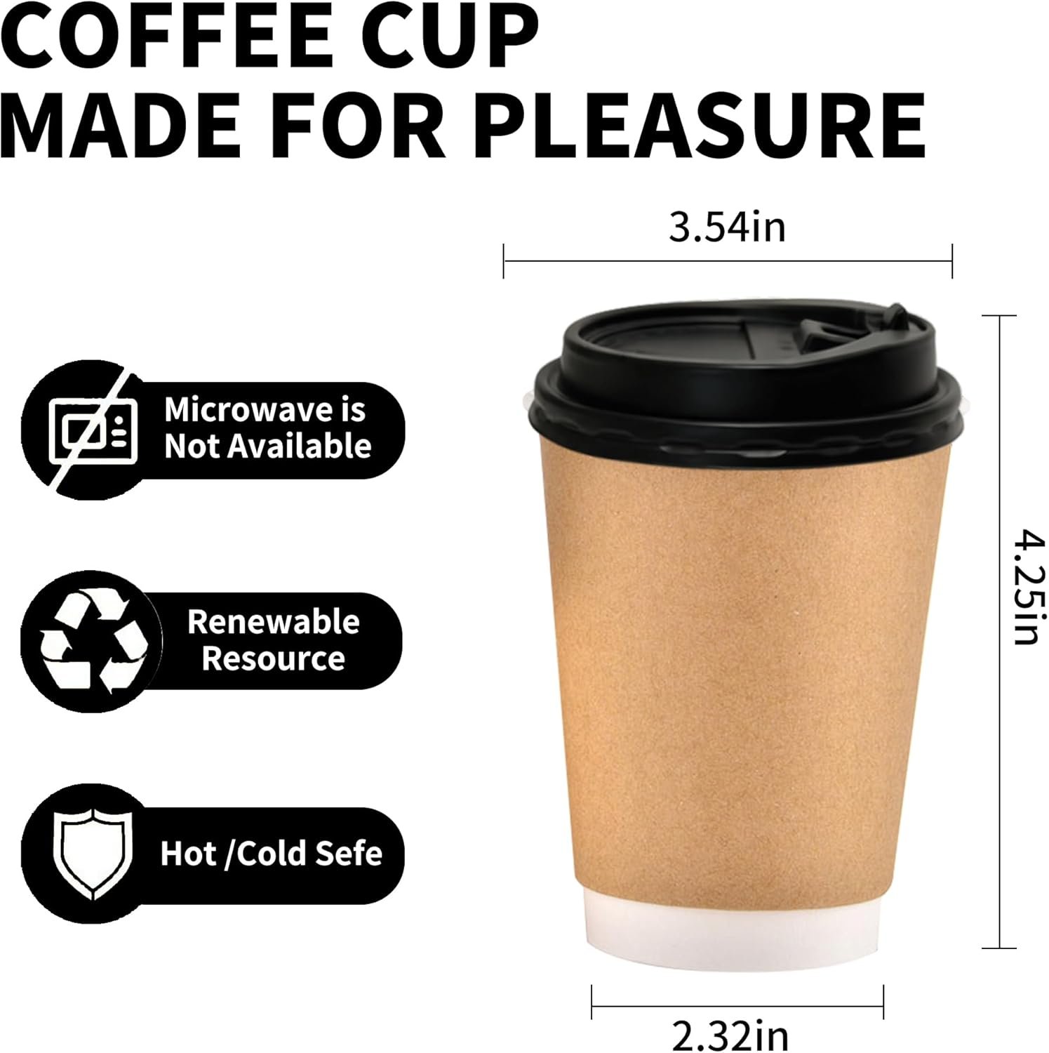 Wholesale 12oz Disposable Double Wall Insulated Paper Coffee Cups with Lids for Hot To-Go Drinks Coffee Supplies Daily Use Events Manufacturer