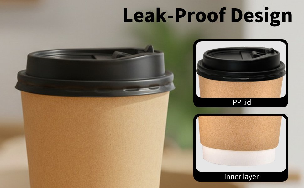 Wholesale 12oz Disposable Double Wall Insulated Paper Coffee Cups with Lids for Hot To-Go Drinks Coffee Supplies Daily Use Events Manufacturer