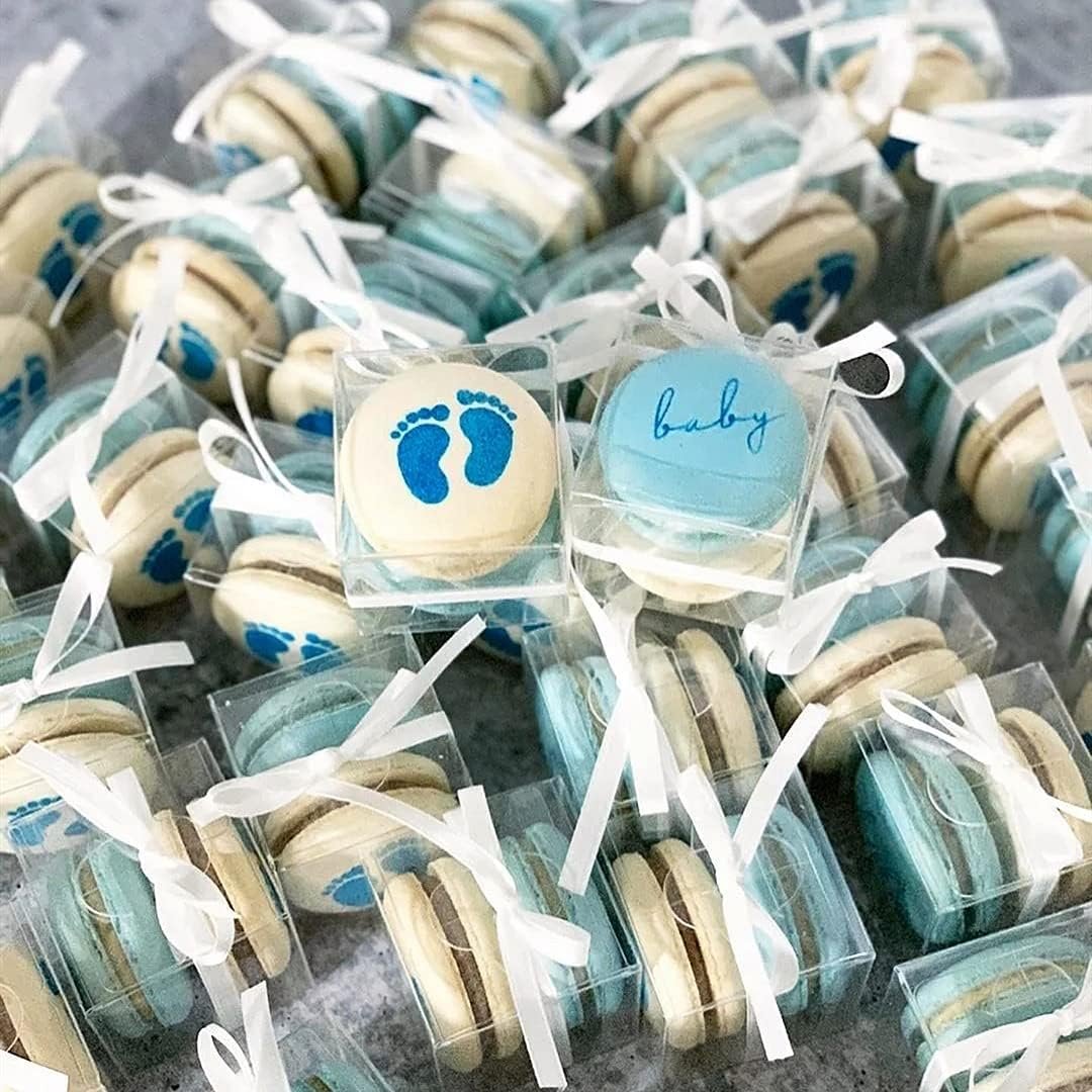 Wholesale 100 Pack 2x2x2 Inch Clear Favor Boxes with Ribbons Mini Transparent Cube for Candy Chocolate Bombs Plastic Individual Macaron Packaging Factory