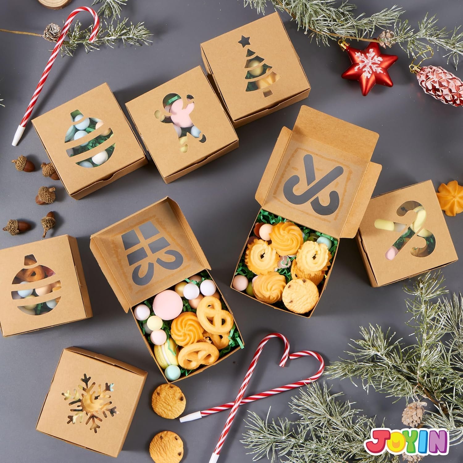 Wholesale 36 Pack Christmas Cookie Boxes with Window 4