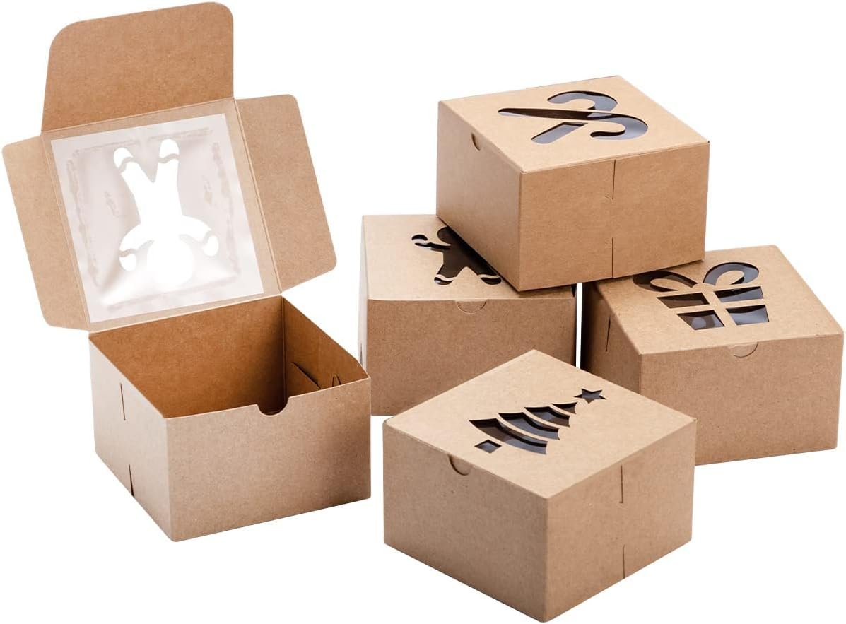 Wholesale 36 Pack Christmas Cookie Boxes with Window 4