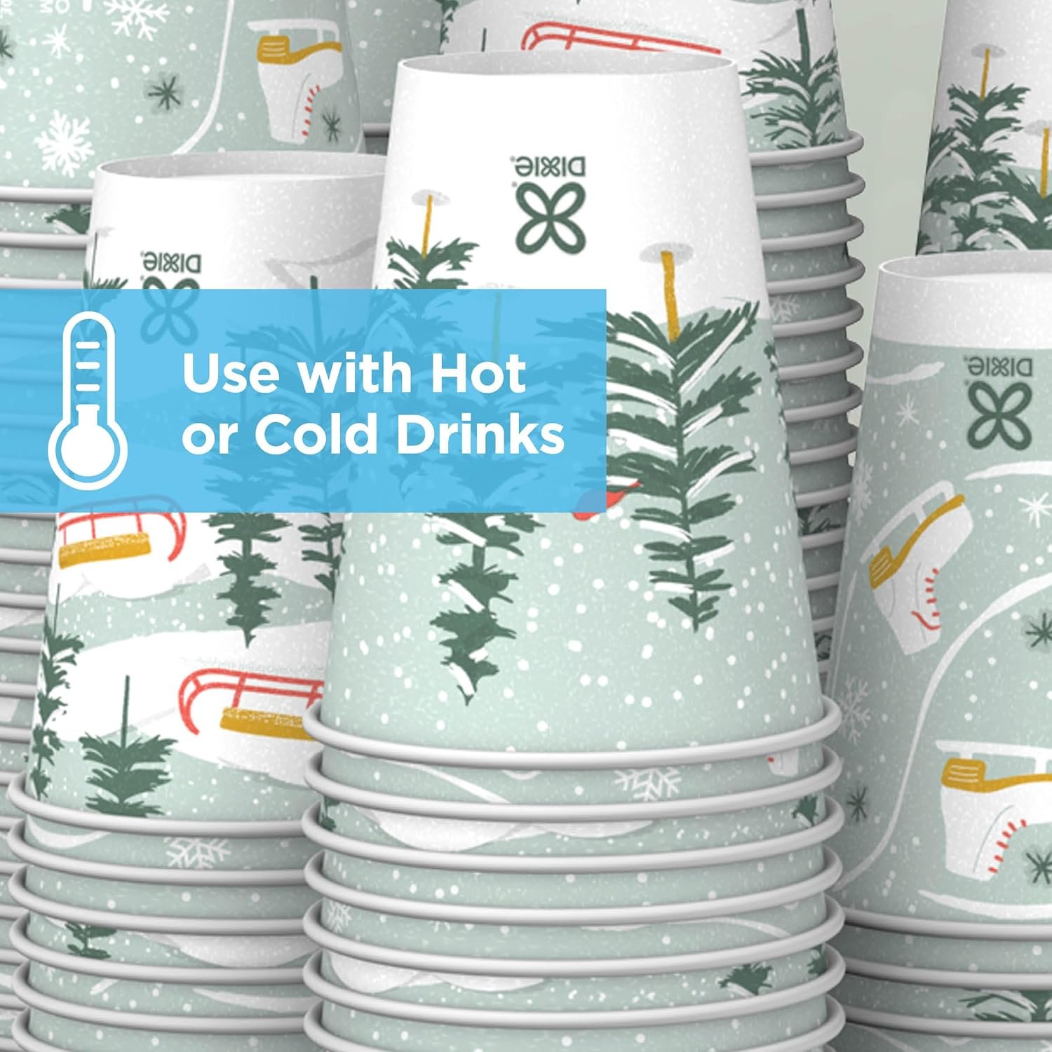 Wholesale 12 oz Insulated Paper Hot Coffee Cups Limited Edition Holiday Winter Fun Designs 500 Count 20 Packs of 25 Factory