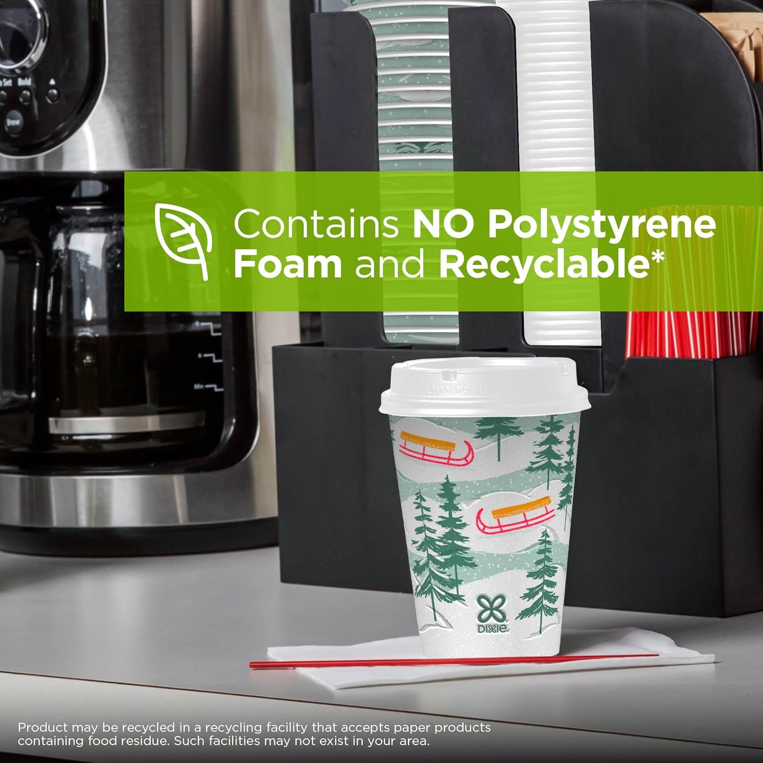 Wholesale 12 oz Insulated Paper Hot Coffee Cups Limited Edition Holiday Winter Fun Designs 500 Count 20 Packs of 25 Factory