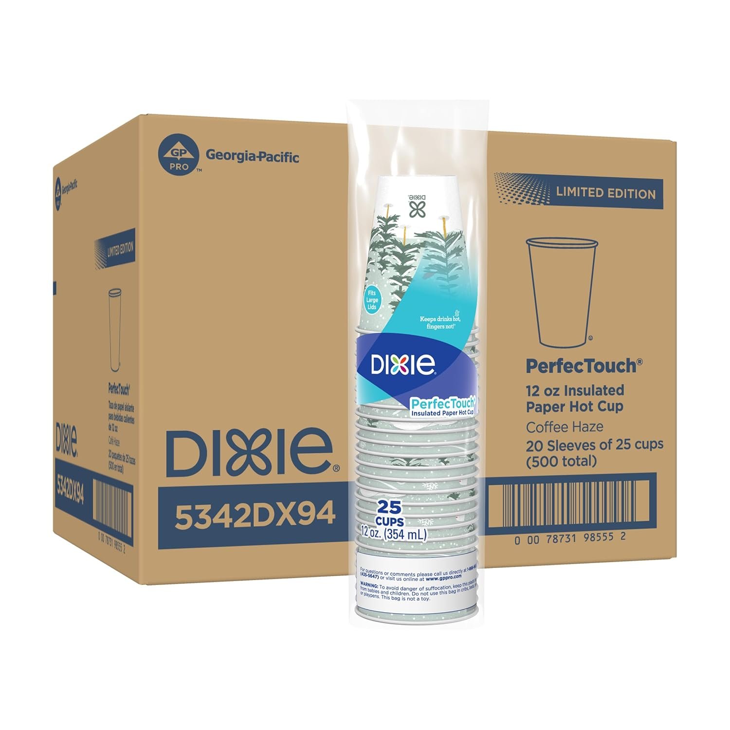 Wholesale 12 oz Insulated Paper Hot Coffee Cups Limited Edition Holiday Winter Fun Designs 500 Count 20 Packs of 25 Factory