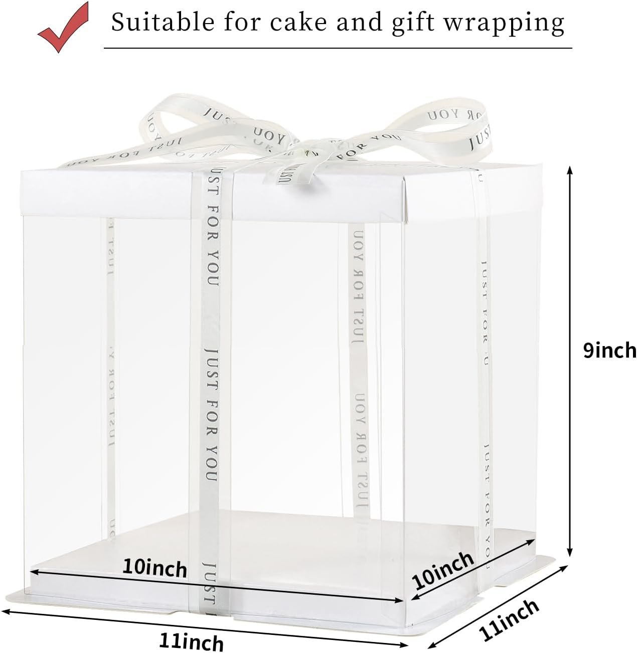 Wholesale 6-Pack 10x10x9in Clear PET Multi-Layer Cake Boxes White Lid Ribbon Pre-Folded for 8in Cakes Cookies Display Tall Carrier Factory Wholesale 6-Pack 10x10x9in Clear PET Multi-Layer Cake Boxes White Lid Ribbon Pre-Folded for 8in Cakes Cookies Display Tall Carrier Factory