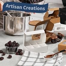 Wholesale 24pcs Kraft Treat Boxes with Window Dividers 4 Medium Compartments 6x6x2.4in Cookie Pastry Baked Goods Valentine Boxes Factory