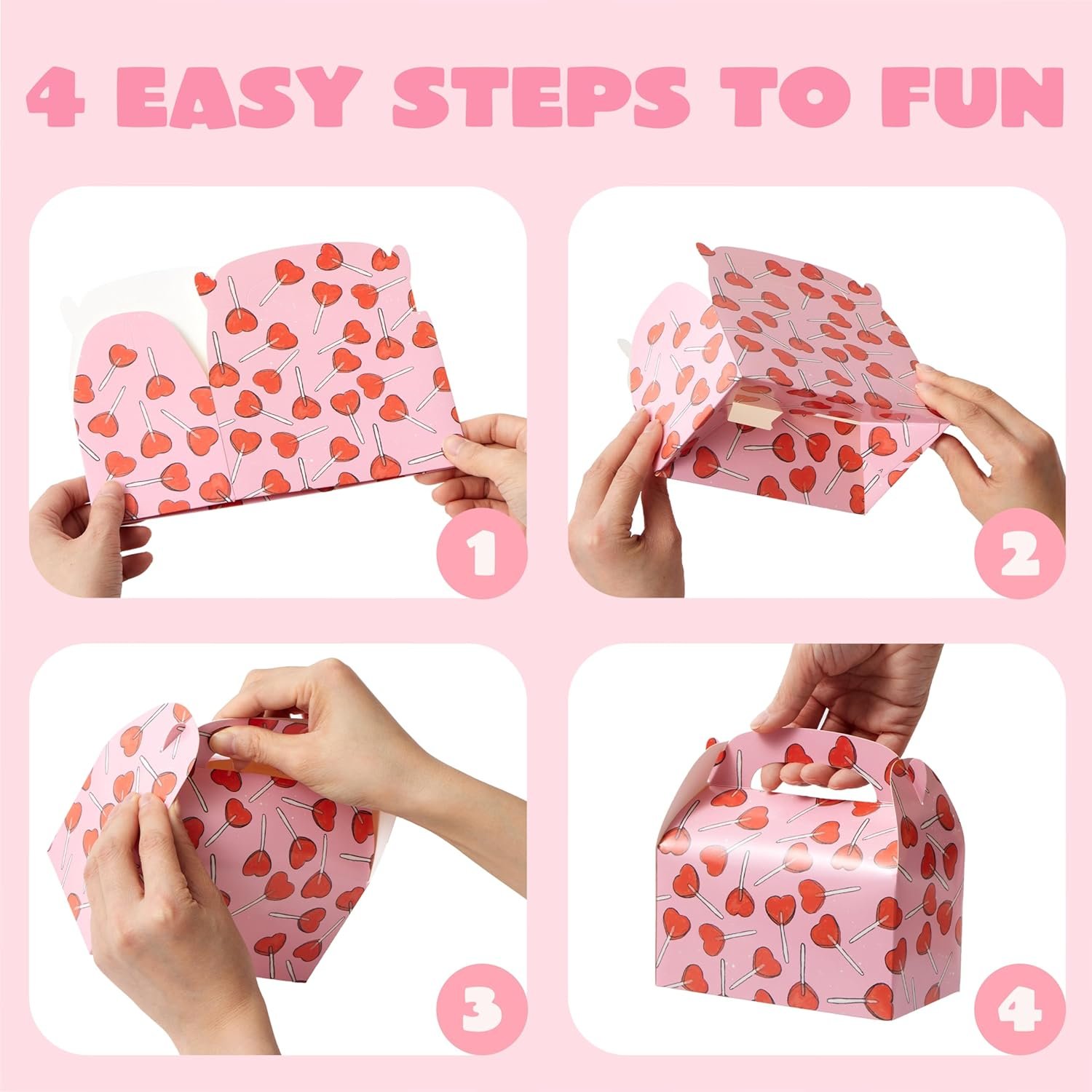 Wholesale 24pcs Heart-Shaped Valentine's Day Treat Boxes for Cookies Candy Kids Party Favors Classroom Prizes Factory