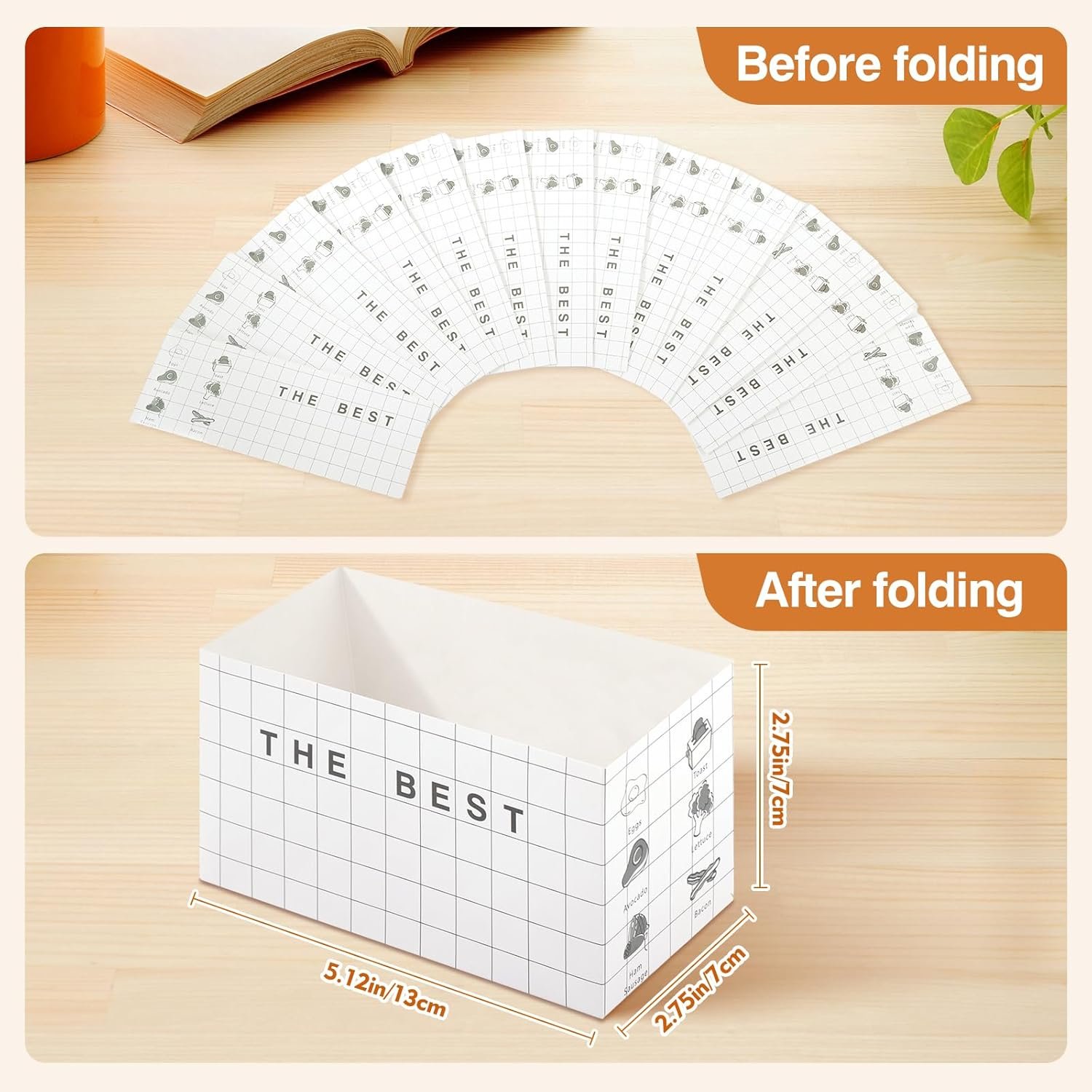 Wholesale 100 Pack Paper Sandwich Takeout Boxes Food Containers for Burgers Toast Donuts Factory