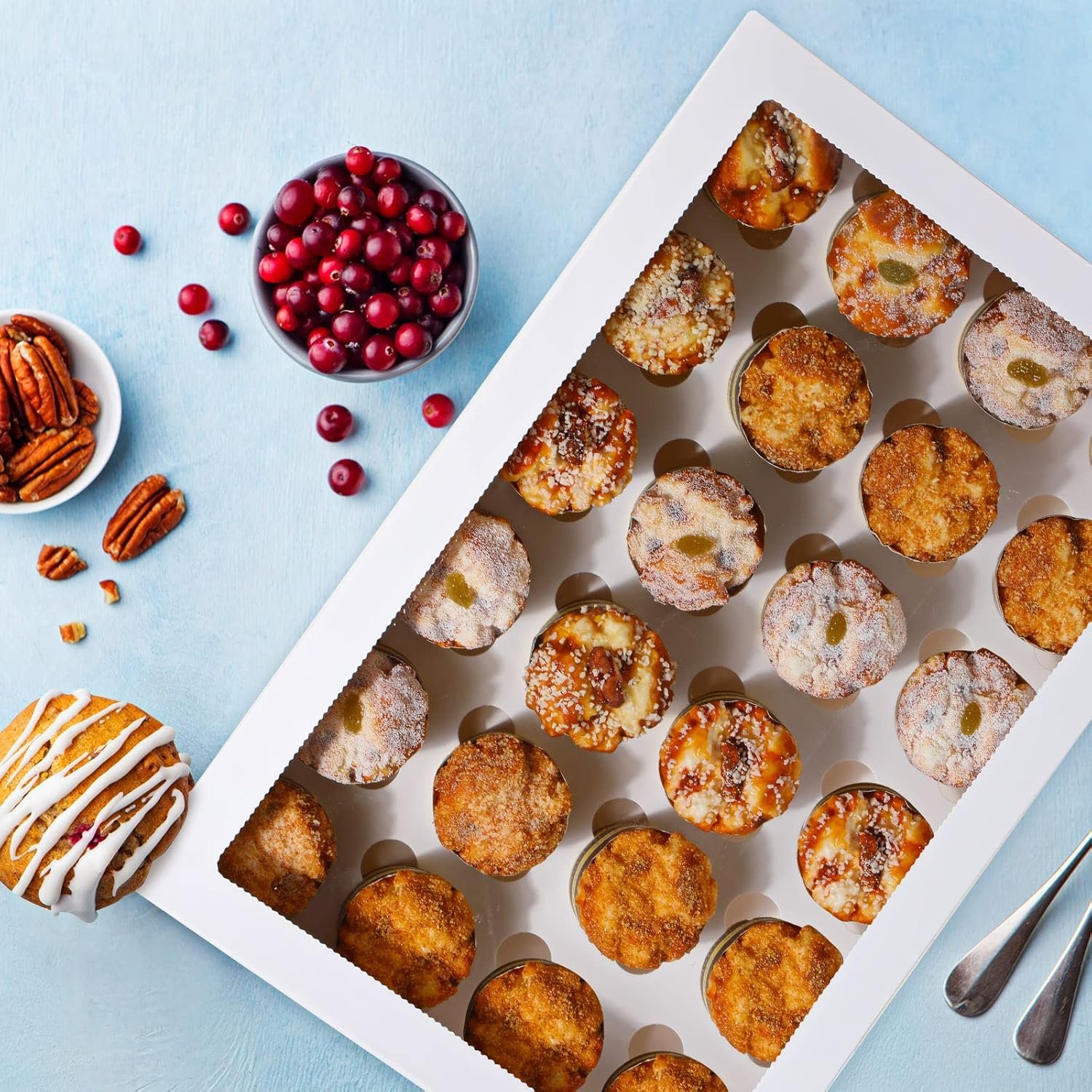 Wholesale 10-Pack Large White Cupcake Boxes with Window 21x13x4 Inches Auto Popup 24-Count Containers for Cookies Muffins Pastries Donuts Thank You Stickers Factory Wholesale 10-Pack Large White Cupcake Boxes with Window 21x13x4 Inches Auto Popup 24-Count Containers for Cookies Muffins Pastries Donuts Thank You Stickers Factory