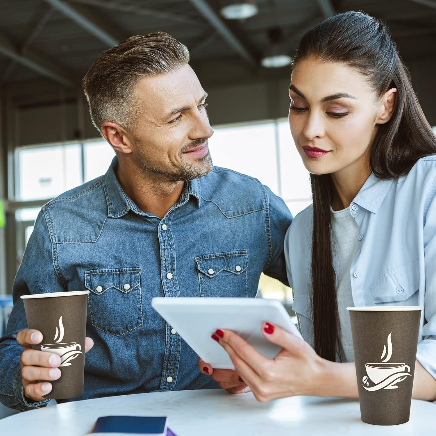 Wholesale 210-Pack 16oz Brown Disposable Paper Hot Coffee Cups Party Picnic Travel Events Factory Wholesale 210-Pack 16oz Brown Disposable Paper Hot Coffee Cups Party Picnic Travel Events Factory