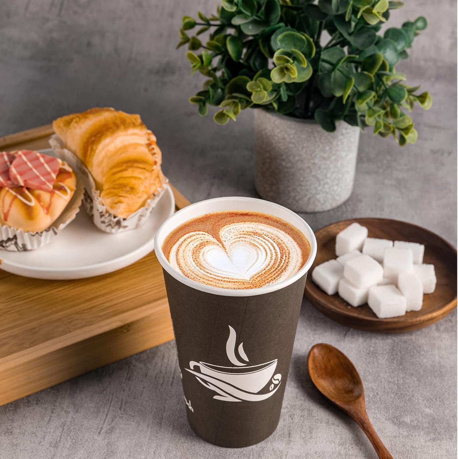 Wholesale 210-Pack 16oz Brown Disposable Paper Hot Coffee Cups Party Picnic Travel Events Factory Wholesale 210-Pack 16oz Brown Disposable Paper Hot Coffee Cups Party Picnic Travel Events Factory