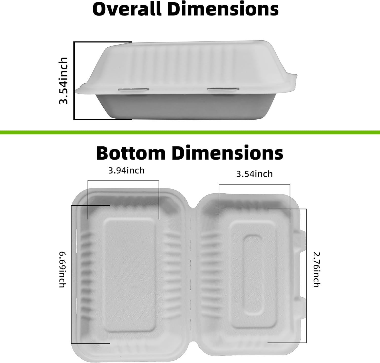 Wholesale 9x6 Inch Heavy Duty Clamshell Takeout Containers 75 Pack Compostable Bagasse Boxes with Lids Disposable To-Go for Lunch Salad Meal Prep Factory Wholesale 9x6 Inch Heavy Duty Clamshell Takeout Containers 75 Pack Compostable Bagasse Boxes with Lids Disposable To-Go for Lunch Salad Meal Prep Factory