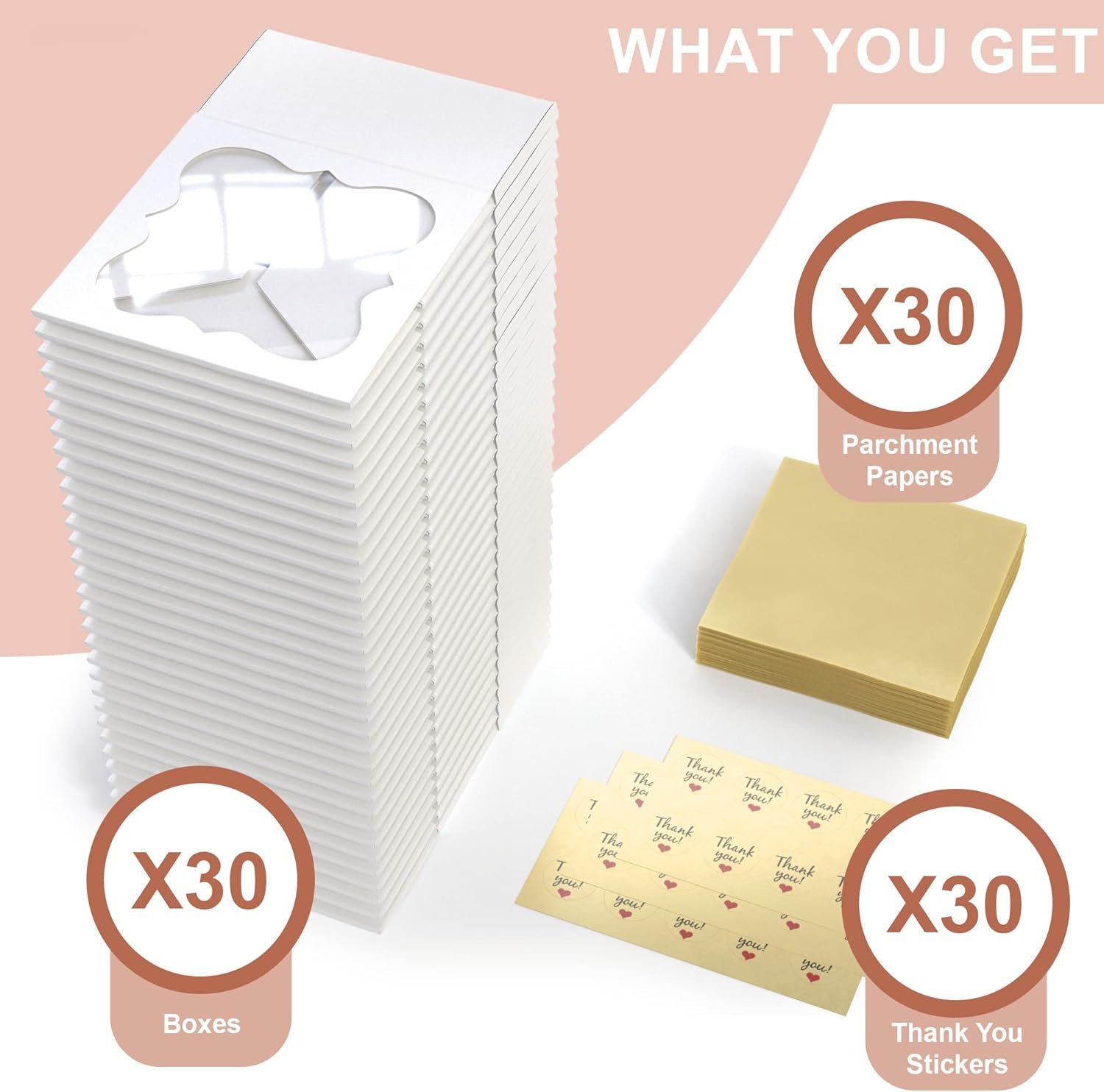 Wholesale 30-Pack 6x6x3 Bakery Boxes with Window for Cookies Cakes Pastries Strawberries Desserts Candy Charcuterie Baked Goods White Factory Wholesale 30-Pack 6x6x3 Bakery Boxes with Window for Cookies Cakes Pastries Strawberries Desserts Candy Charcuterie Baked Goods White Factory