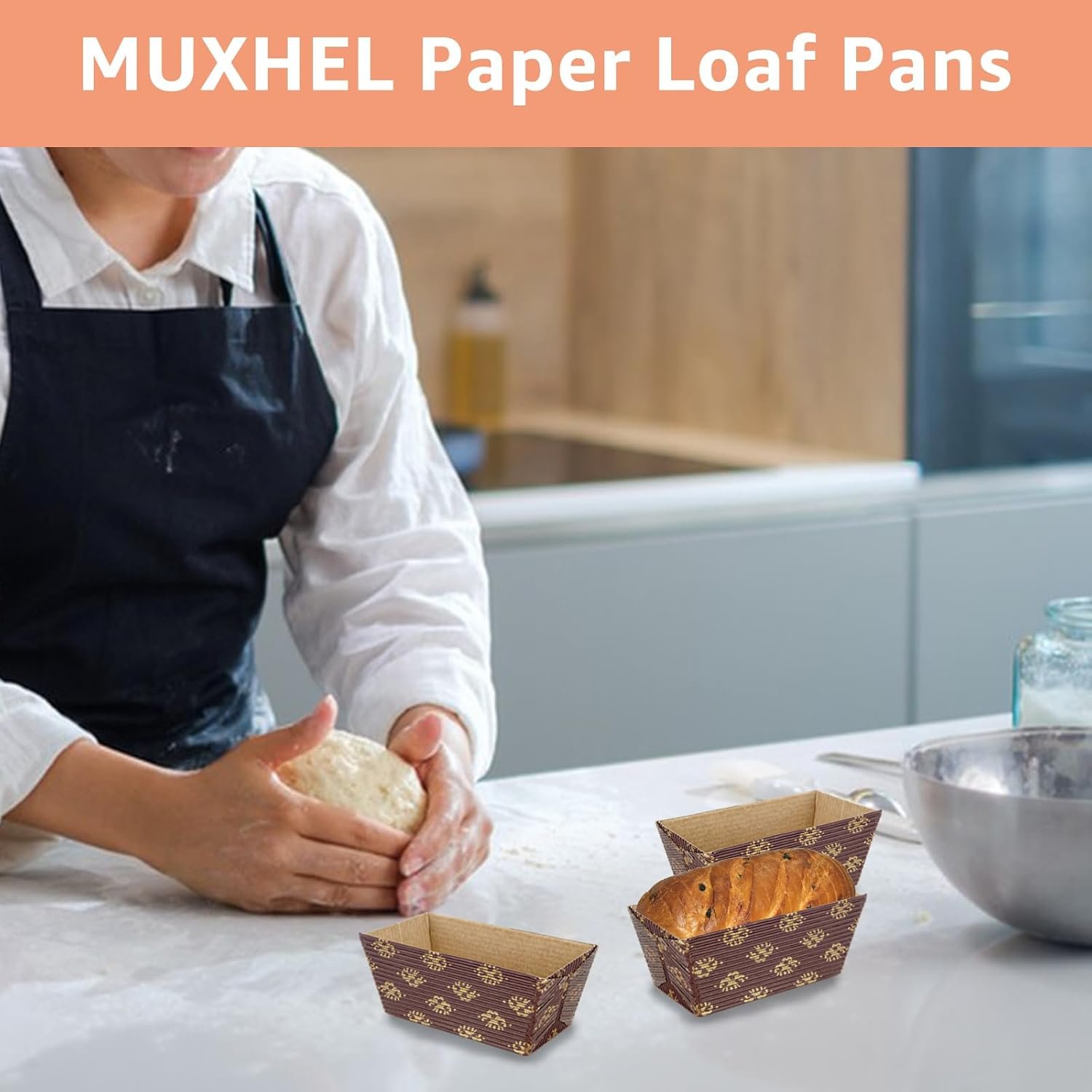 Wholesale 100 Pcs Mini Disposable Corrugated Paper Loaf Pans Microwave Oven Freezer Safe for Bread Baking Factory