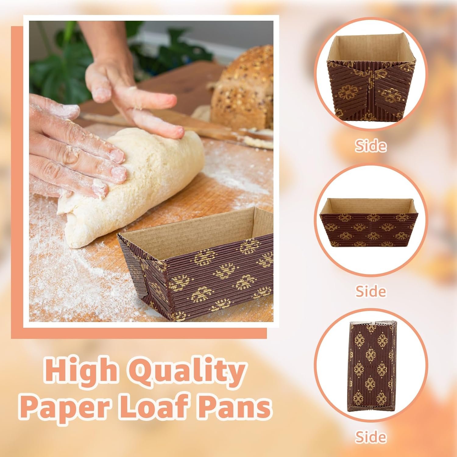 Wholesale 100 Pcs Mini Disposable Corrugated Paper Loaf Pans Microwave Oven Freezer Safe for Bread Baking Factory