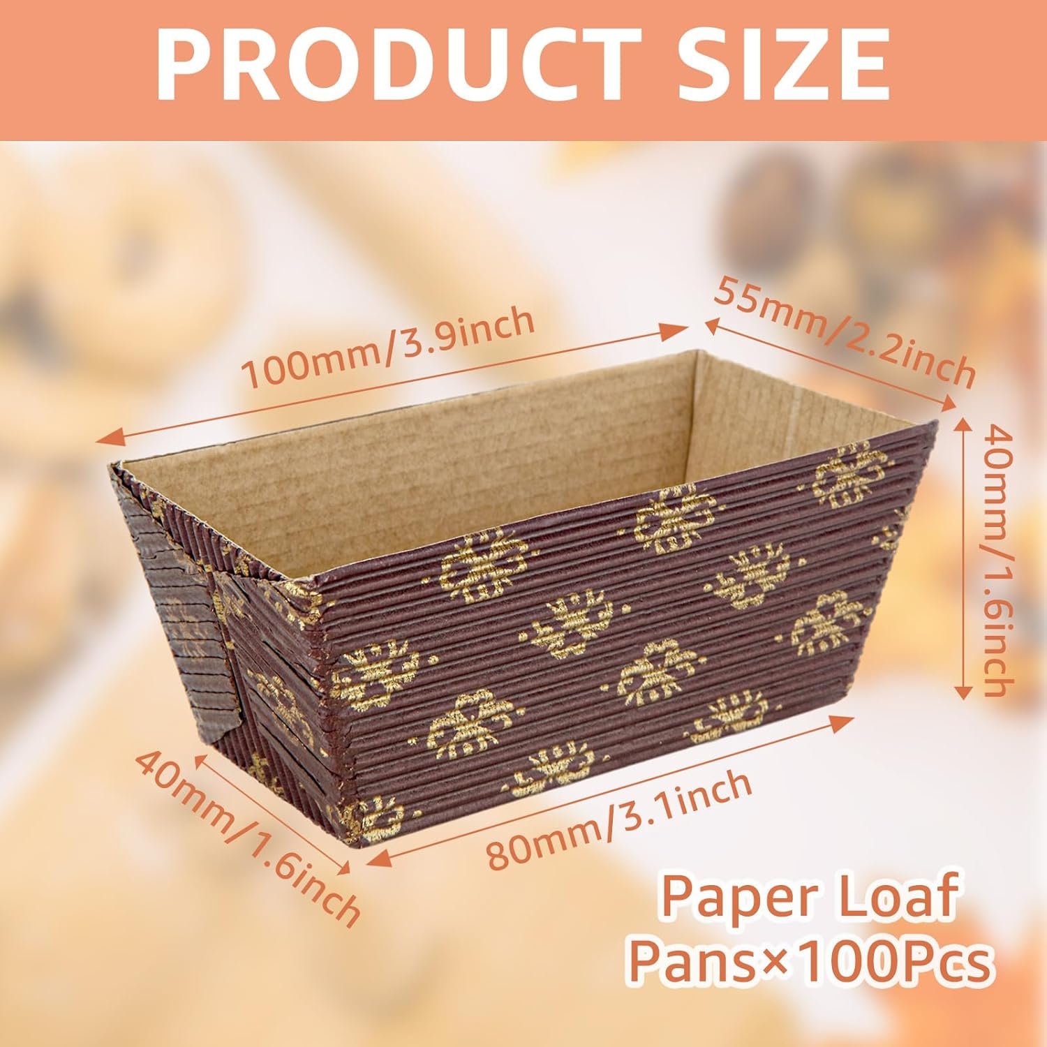 Wholesale 100 Pcs Mini Disposable Corrugated Paper Loaf Pans Microwave Oven Freezer Safe for Bread Baking Factory
