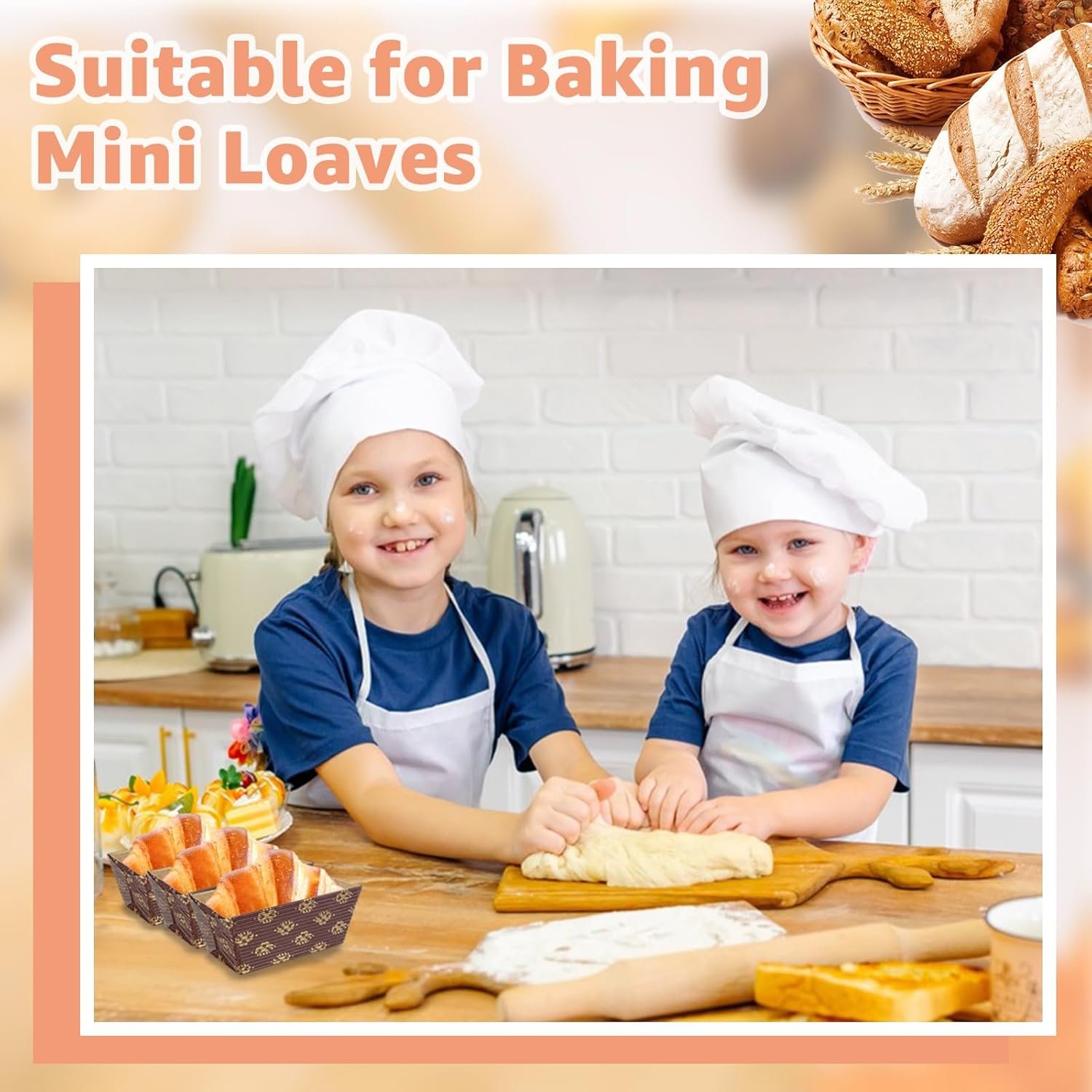 Wholesale 100 Pcs Mini Disposable Corrugated Paper Loaf Pans Microwave Oven Freezer Safe for Bread Baking Factory